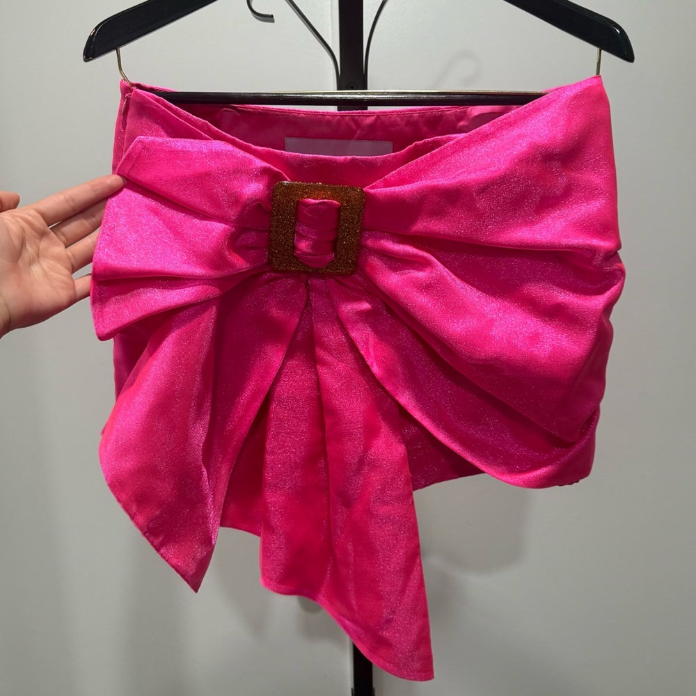 Mia Vesper Pink Buckled Bow Skirt